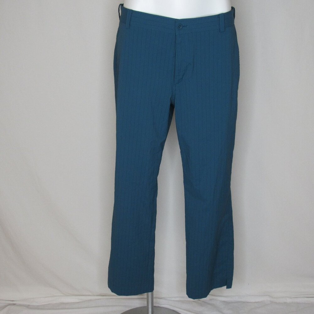 Nike Golf Teal Green Novelty Stripe Pants Men's 34 x 30